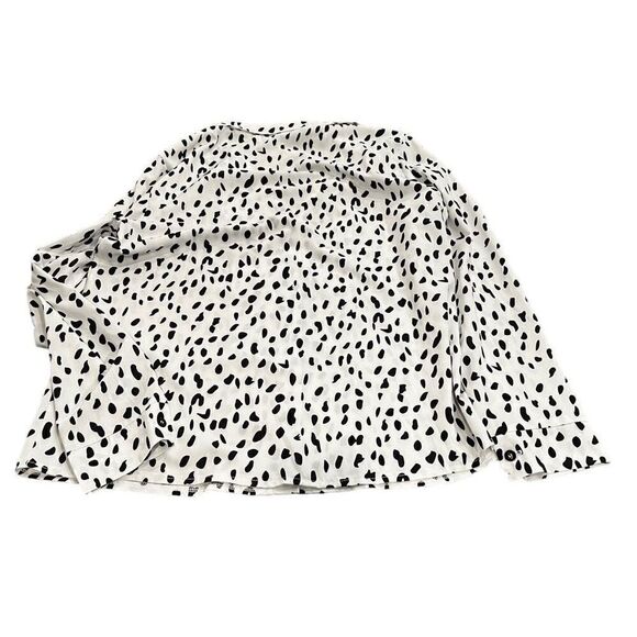 ECOWISH Womens Casual Tops V Neck Leopard Tunic Long Sleeve Button Down Shirts T - Picture 2 of 3